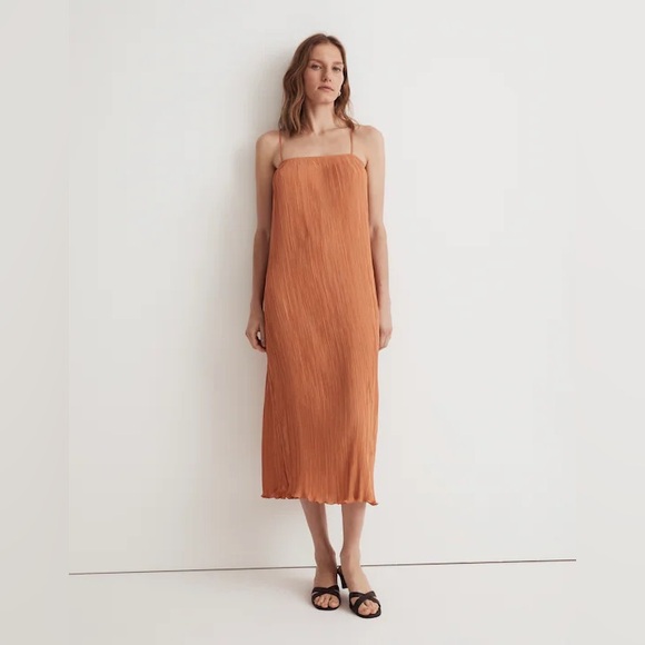 Madewell The Goldie Dress in Plissé - Picture 1 of 7